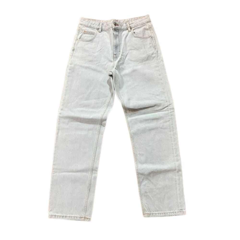 Maje Organic Cotton Light Wash Straight Leg Jeans Blue Sz 40 EU Sz 10 US French